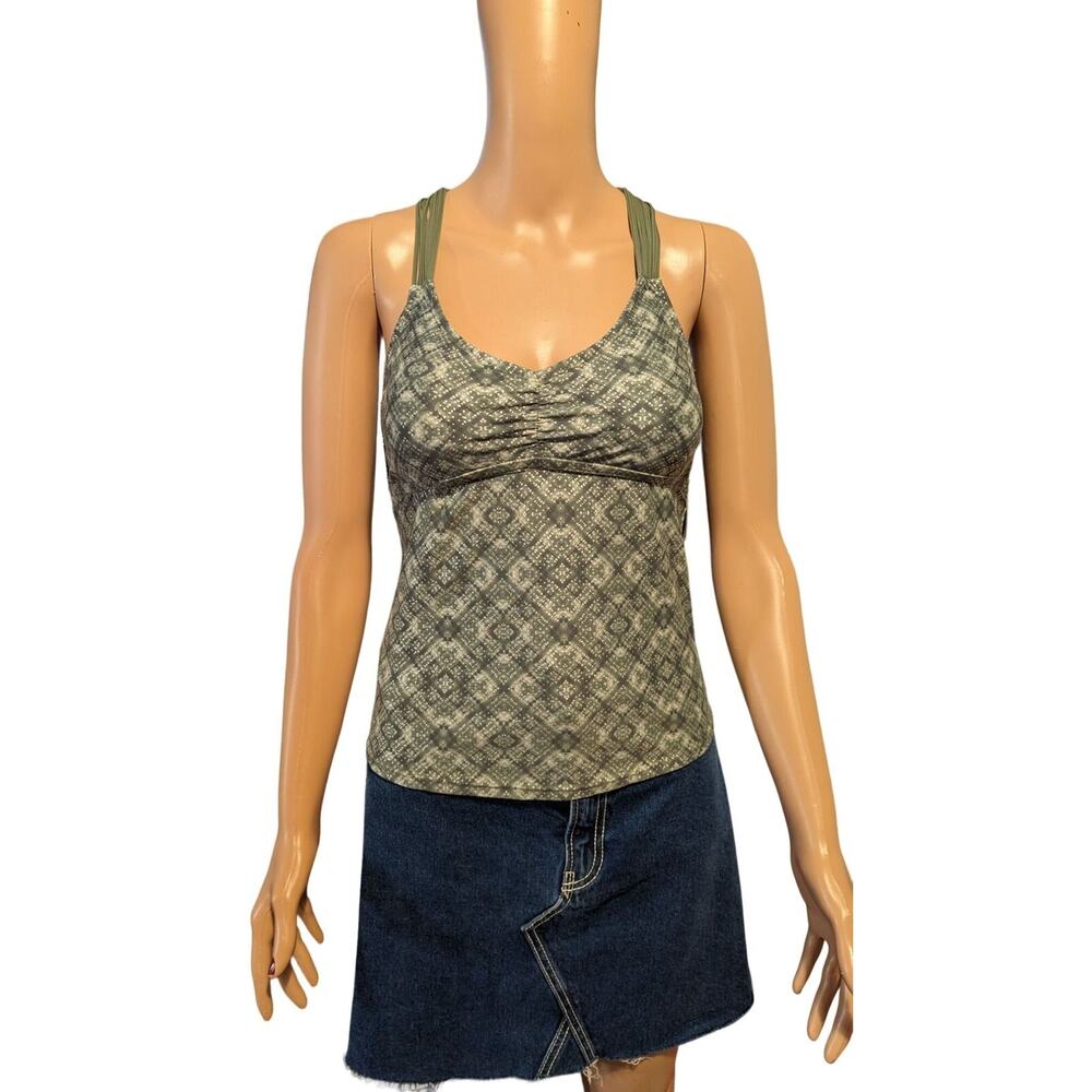 NEW Ibiza Swim Size S Tankini with Macrame Back Detail PADs included Green